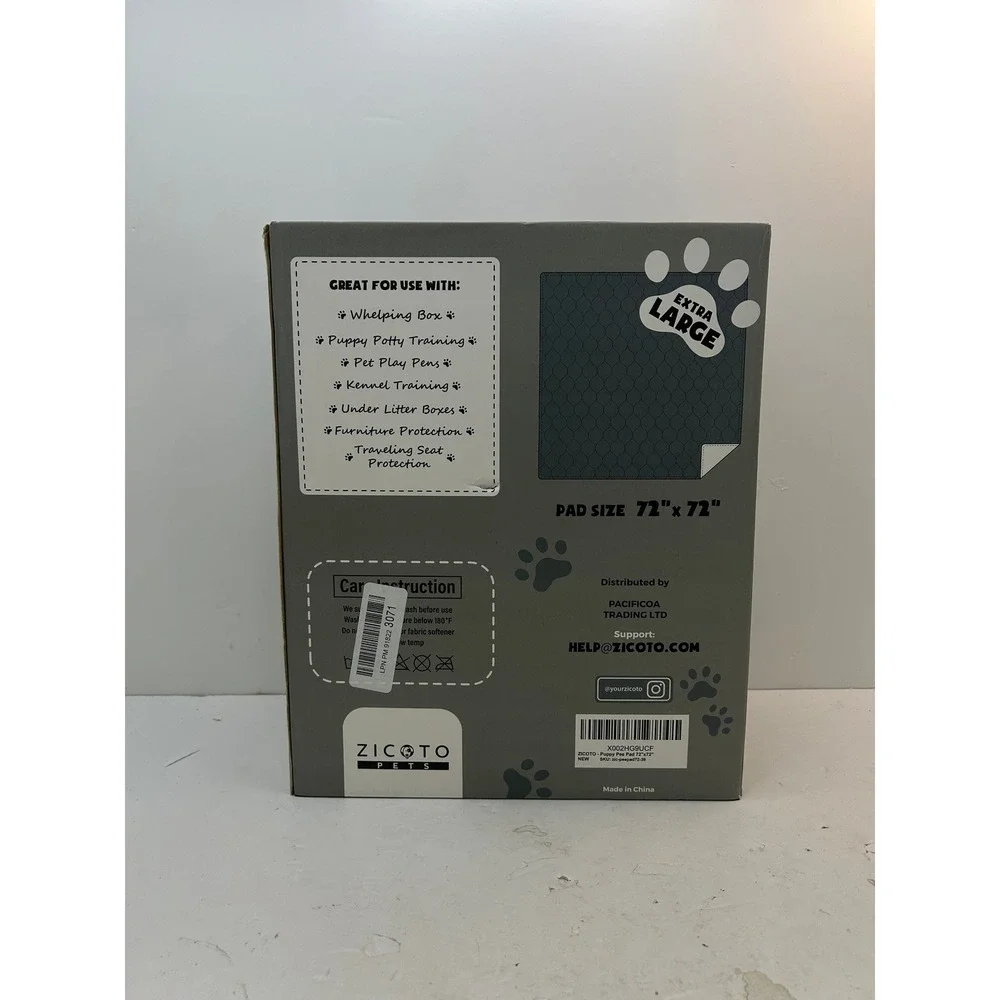 Zicoto Pets Puppy Pee Pad Extra Large 72x72 Gray